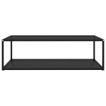 Vidaxl table basse noir 120x60x35 cm verre tremp