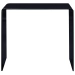 Vidaxl table basse noir 50x50x45 cm verre tremp