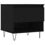 Vidaxl table basse noir 50x46x50 cm bois d?ing�nierie