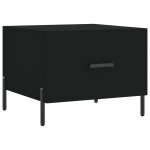 Vidaxl table basse noir 50x50x40 cm bois d'ing�nierie