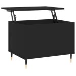 Vidaxl table basse noir 60x44, 5x45 cm bois d'ingnierie
