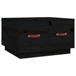 Vidaxl table basse noir 60x53x35 cm bois massif de pin