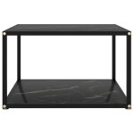 Vidaxl table basse noir 60x60x35 cm verre tremp�