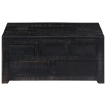 Vidaxl table basse noir 65x65x30 cm bois de manguier massif Vidaxl table basse noir 65x65x30 cm bois de manguier massif