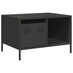 Vidaxl table basse noir 68, 5x50x43, 5 cm acier lamin� � froid