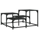 Vidaxl table basse noir 68x68x40 cm bois d'ingnierie
