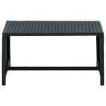 Vidaxl table basse noir 70x40x38 cm r�sine tress�e