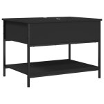 Vidaxl table basse noir 70x50x50 cm bois d'ing�nierie et m�tal