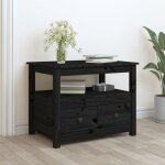 Vidaxl table basse noir 71x49x55 cm bois massif de pin Vidaxl table basse noir 71x49x55 cm bois massif de pin