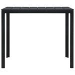 Vidaxl table basse noir 78x78x74 cm pehd aspect de bois