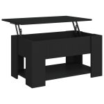 Vidaxl table basse noir 79x49x41 cm bois d'ingénierie Vidaxl table basse noir 79x49x41 cm bois d'ingénierie