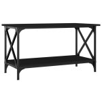 Vidaxl table basse noir 80x45x45 cm bois d'ingénierie et fer Vidaxl table basse noir 80x45x45 cm bois d'ingénierie et fer