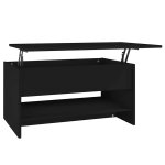 Vidaxl table basse noir 80x50x40 cm bois d'ing�nierie