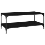 Vidaxl table basse noir 80x50x40 cm bois d'ingnierie