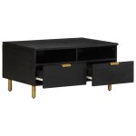 Vidaxl table basse noir 80x54x40 cm bois d'ingnierie