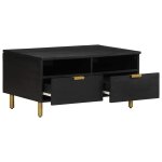 Vidaxl table basse noir 80x54x40 cm bois d'ing�nierie
