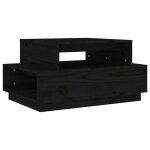 Vidaxl table basse noir 80x55x40, 5 cm bois massif de pin
