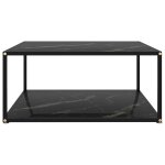 Vidaxl table basse noir 80x80x35 cm verre tremp�