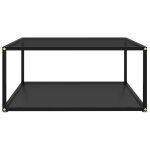 Vidaxl table basse noir 80x80x35 cm verre tremp