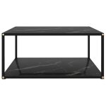 Vidaxl table basse noir 80x80x35 cm verre tremp�