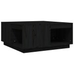 Vidaxl table basse noir 80x81x36, 5 cm bois massif de pin