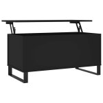 Vidaxl table basse noir 90x44, 5x45 cm bois d'ing�nierie