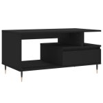Vidaxl table basse noir 90x49x45 cm bois d'ing�nierie