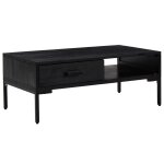 Vidaxl table basse noir 90x50x35 cm bois de pin massif Vidaxl table basse noir 90x50x35 cm bois de pin massif