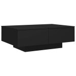 Vidaxl table basse noir 90x60x31 cm bois d?ingnierie