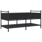 Vidaxl table basse noir 99x50x50 cm bois d'ing�nierie