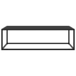 Vidaxl table basse noir avec verre noir 120x60x35 cm