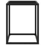 Vidaxl table basse noir avec verre noir 40x40x50 cm