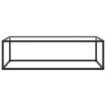 Vidaxl table basse noir avec verre tremp� 120x50x35 cm