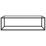 Vidaxl table basse noir avec verre tremp� 120x60x35 cm
