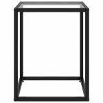 Vidaxl table basse noir avec verre tremp� 40x40x50 cm