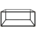 Vidaxl table basse noir avec verre tremp 80x80x35 cm