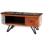 Vidaxl table basse avec pieds en fer bois massif de récupération Vidaxl table basse avec pieds en fer bois massif de récupération