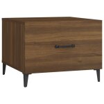 Vidaxl table basse avec pieds en mtal chne marron 50x50x40 cm