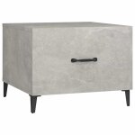 Vidaxl table basse avec pieds en m�tal gris b�ton 50x50x40 cm