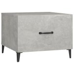 Vidaxl table basse avec pieds en mtal gris bton 50x50x40 cm