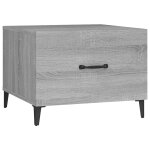 Vidaxl table basse avec pieds en m�tal sonoma gris 50x50x40 cm