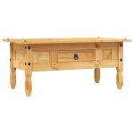Vidaxl table basse pin mexicain gamme corona 100 x 55 x 44 cm