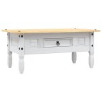 Vidaxl table basse pin mexicain gamme corona blanc 100x55x44 cm Vidaxl table basse pin mexicain gamme corona blanc 100x55x44 cm