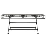 Vidaxl table basse pliante style vintage métal 100x50x45 cm noir Vidaxl table basse pliante style vintage métal 100x50x45 cm noir