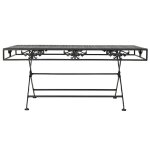 Vidaxl table basse pliante style vintage m�tal 100x50x45 cm noir