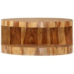 Vidaxl table basse ronde 65x30 cm bois solide