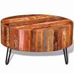 Vidaxl table basse ronde bois massif de récupération Vidaxl table basse ronde bois massif de récupération