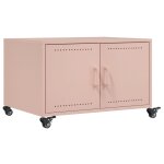 Vidaxl table basse rose 68x50x43, 5 cm acier