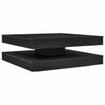 Vidaxl table basse rotative � 360 degr�s ch�ne noir 90x90x34, 5 cm
