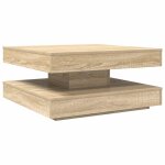 Vidaxl table basse rotative  360 degrs chne sonoma 70x70x34, 5 cm